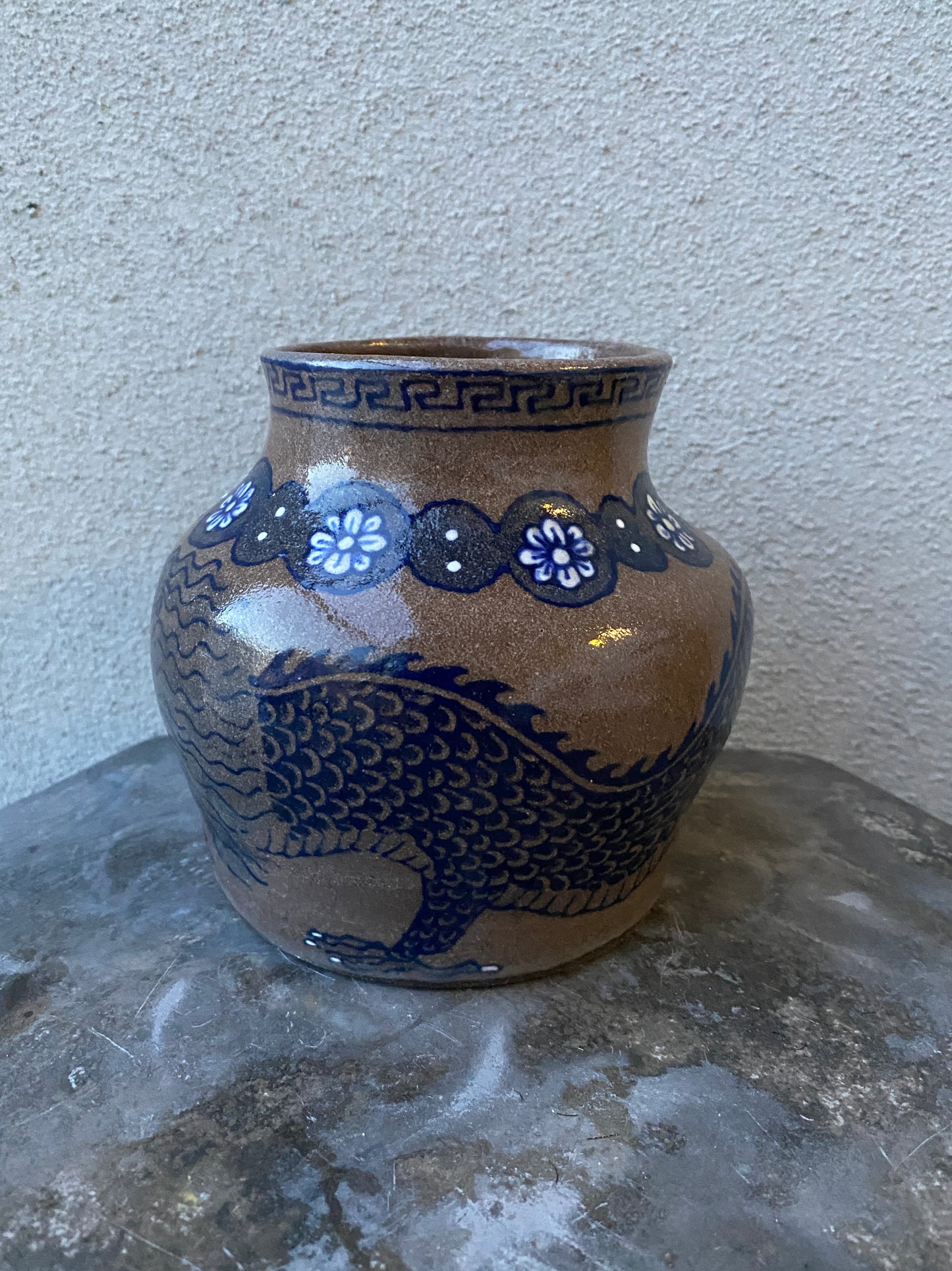 Dragon Black Mountain Vase
