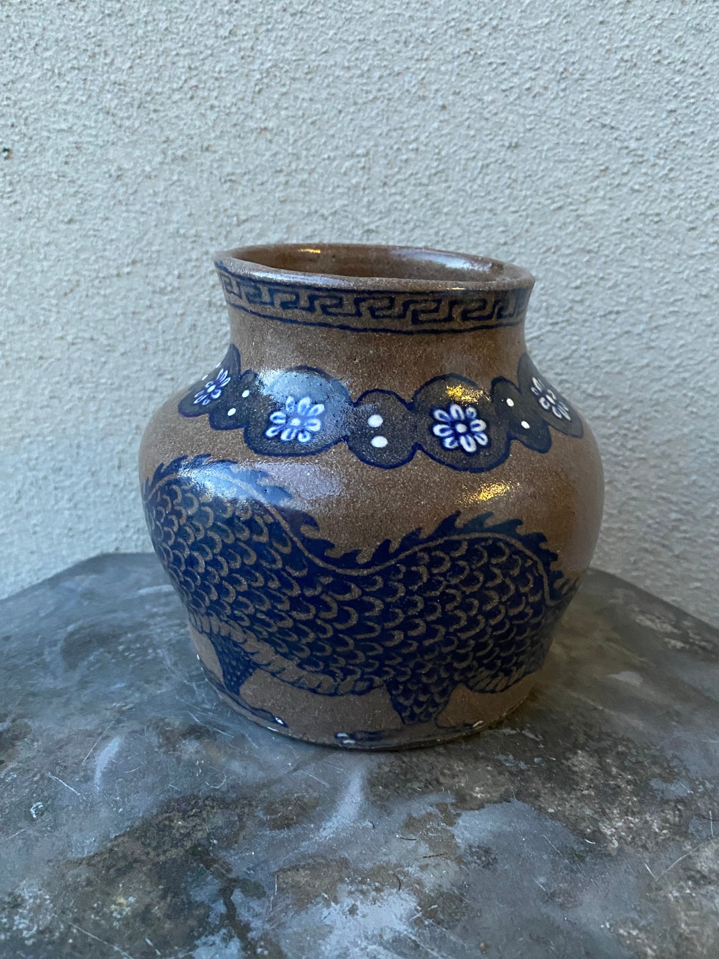Dragon Black Mountain Vase
