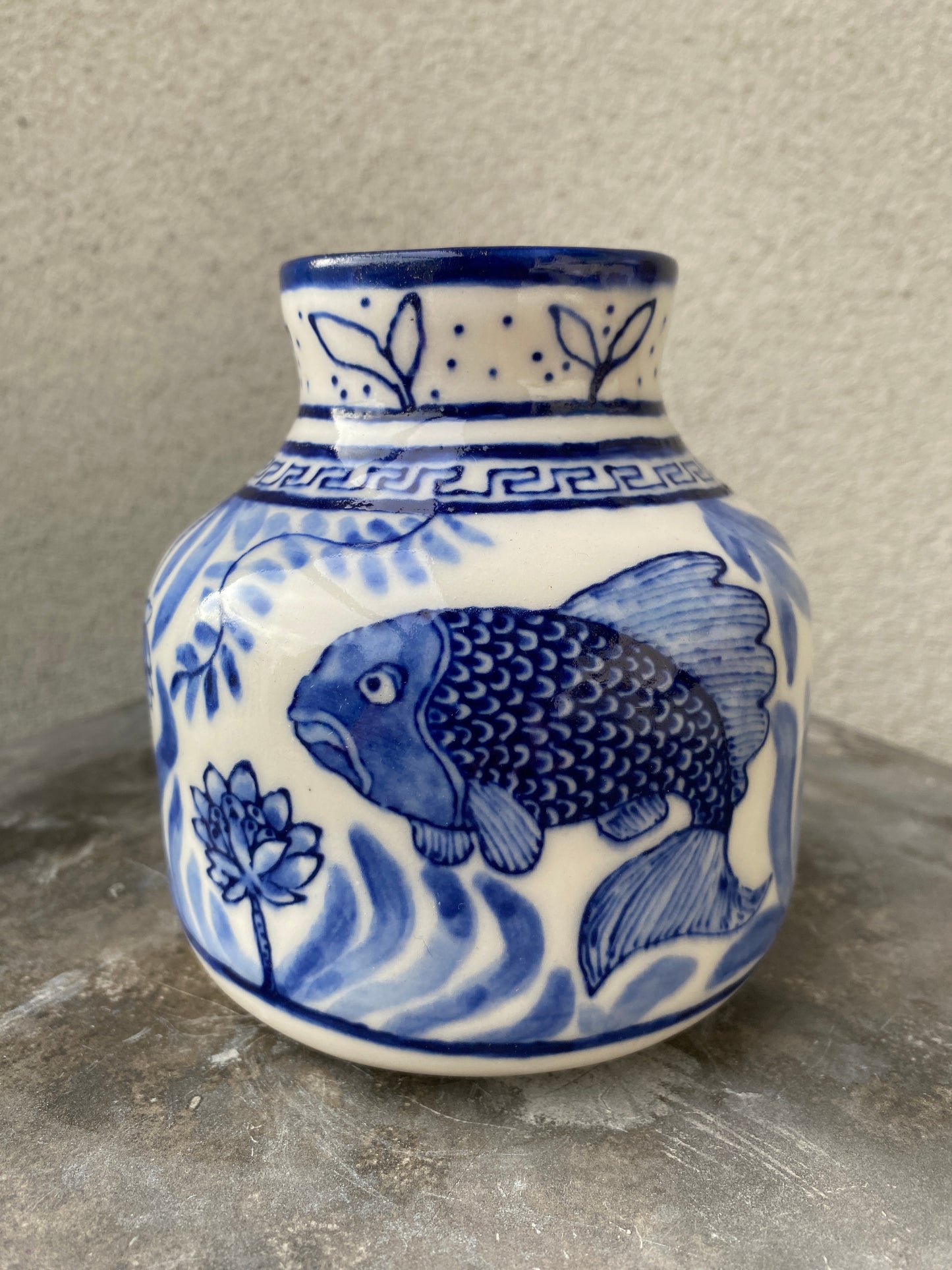 Fish and Lotus Vase