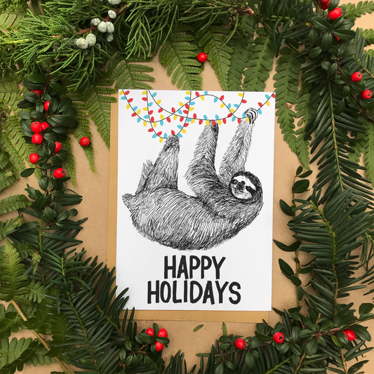 Happy Holidays Sloth