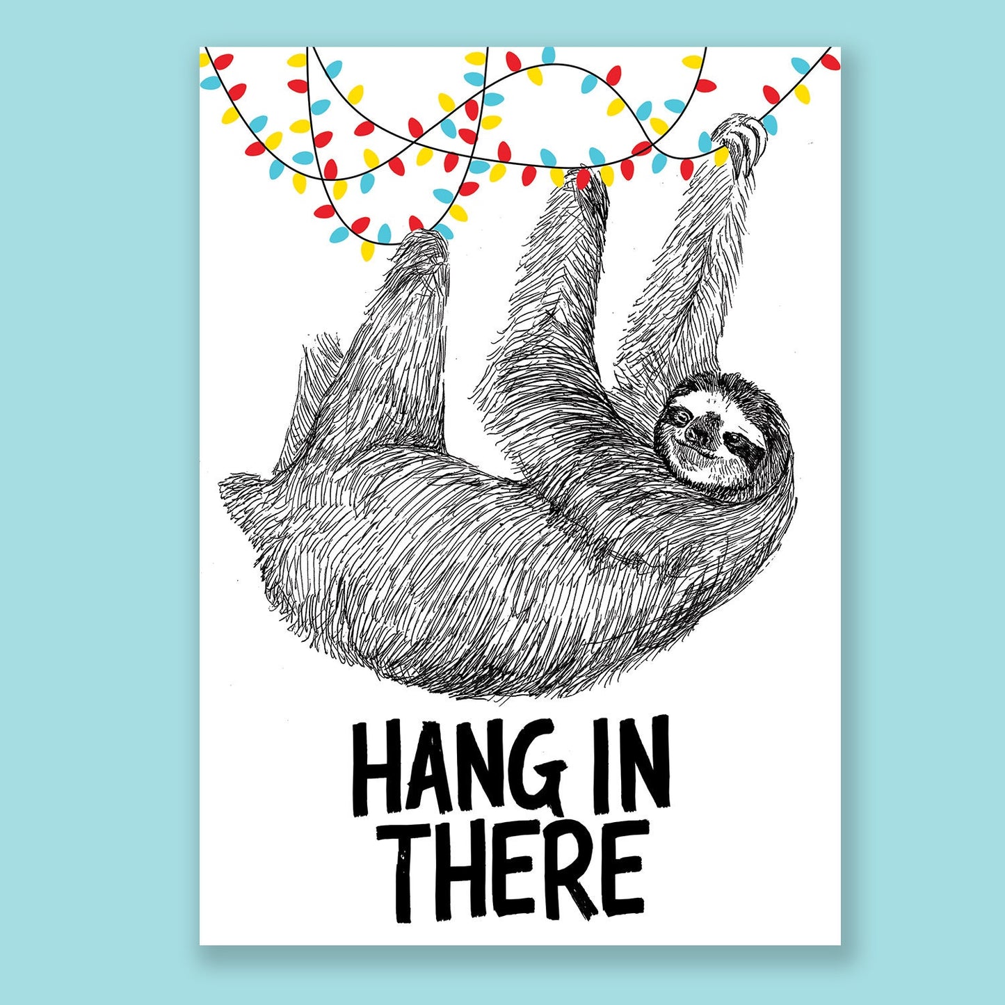 Hang in There | Sloth Holiday Card