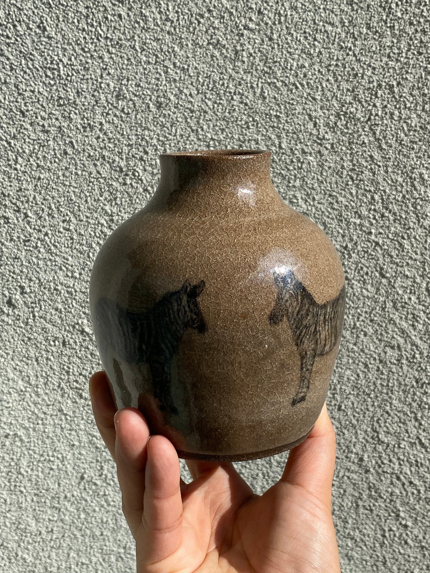 Zebra Ceramic Vase
