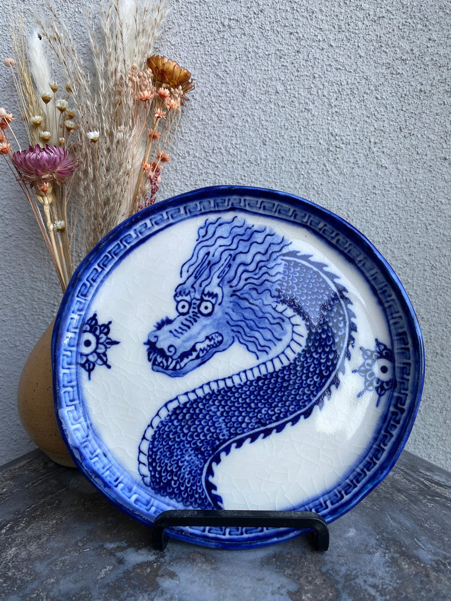 Chinese Dragon Ceramic Plate