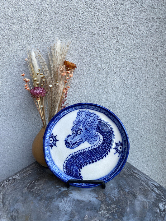 Chinese Dragon Ceramic Plate
