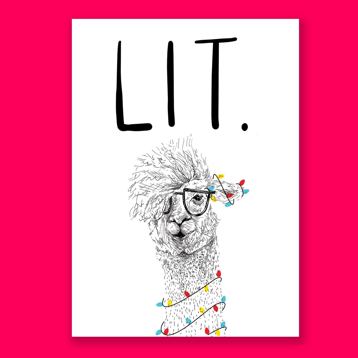 Lit Llama | Holiday Card