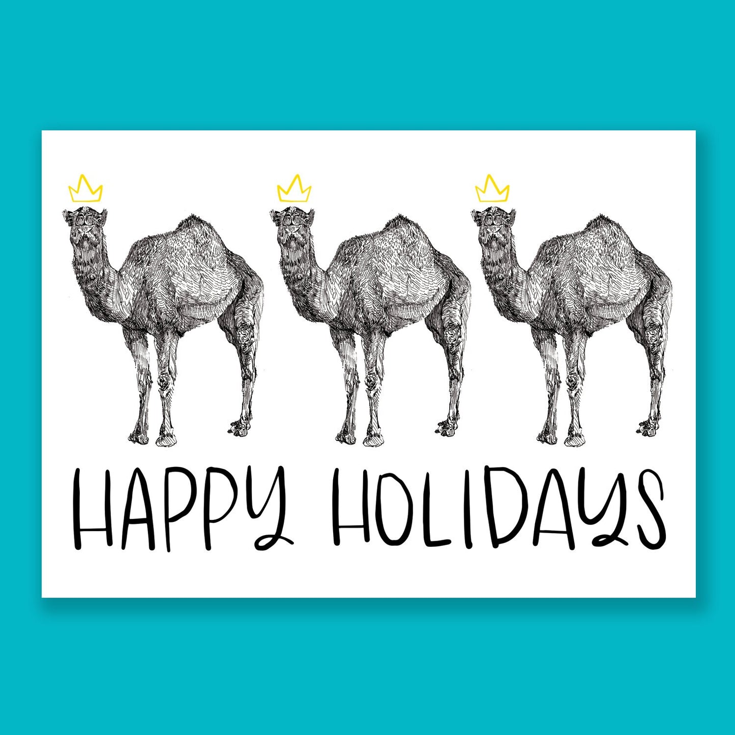 Camels, We Three Kings | Holiday Card