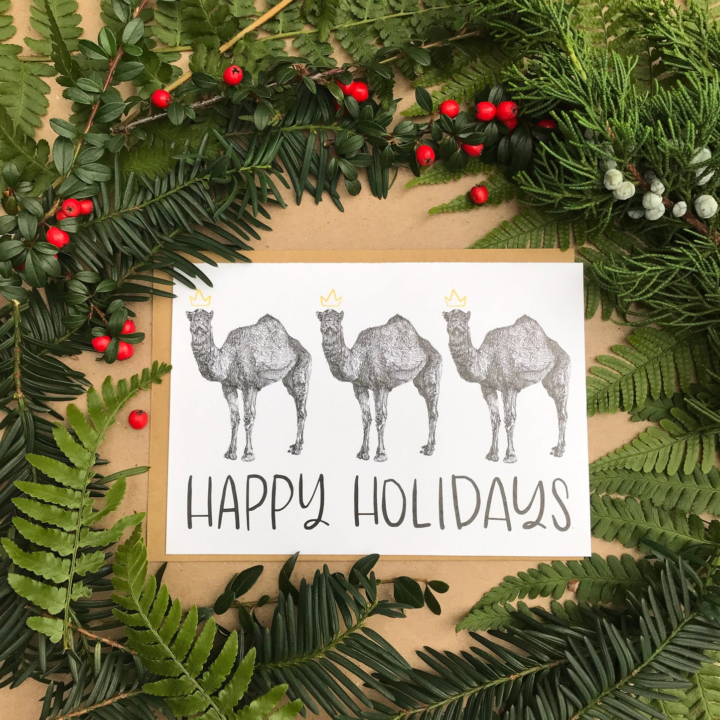 Camels, We Three Kings | Holiday Card