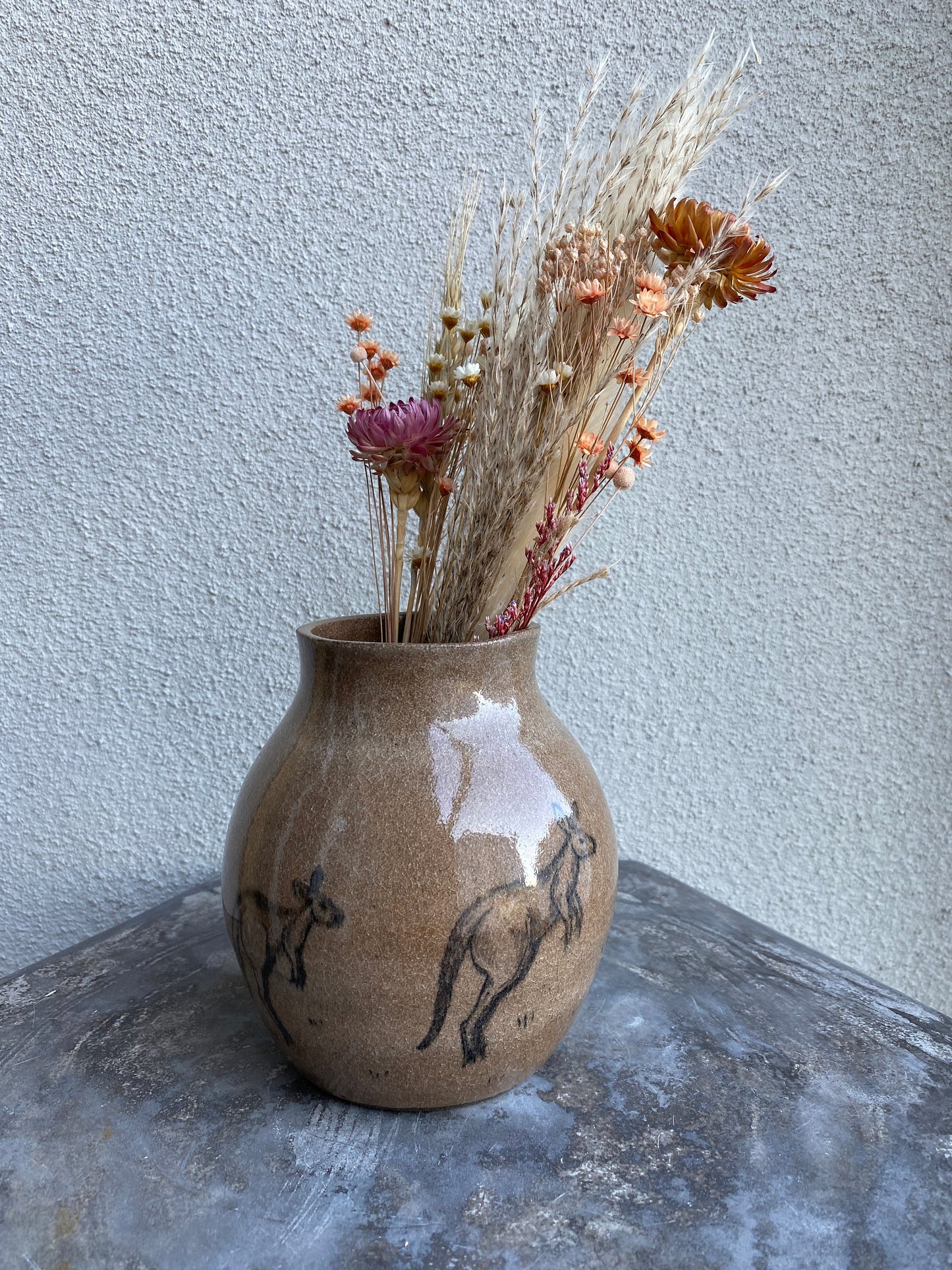 Kangaroo Ceramic Vase